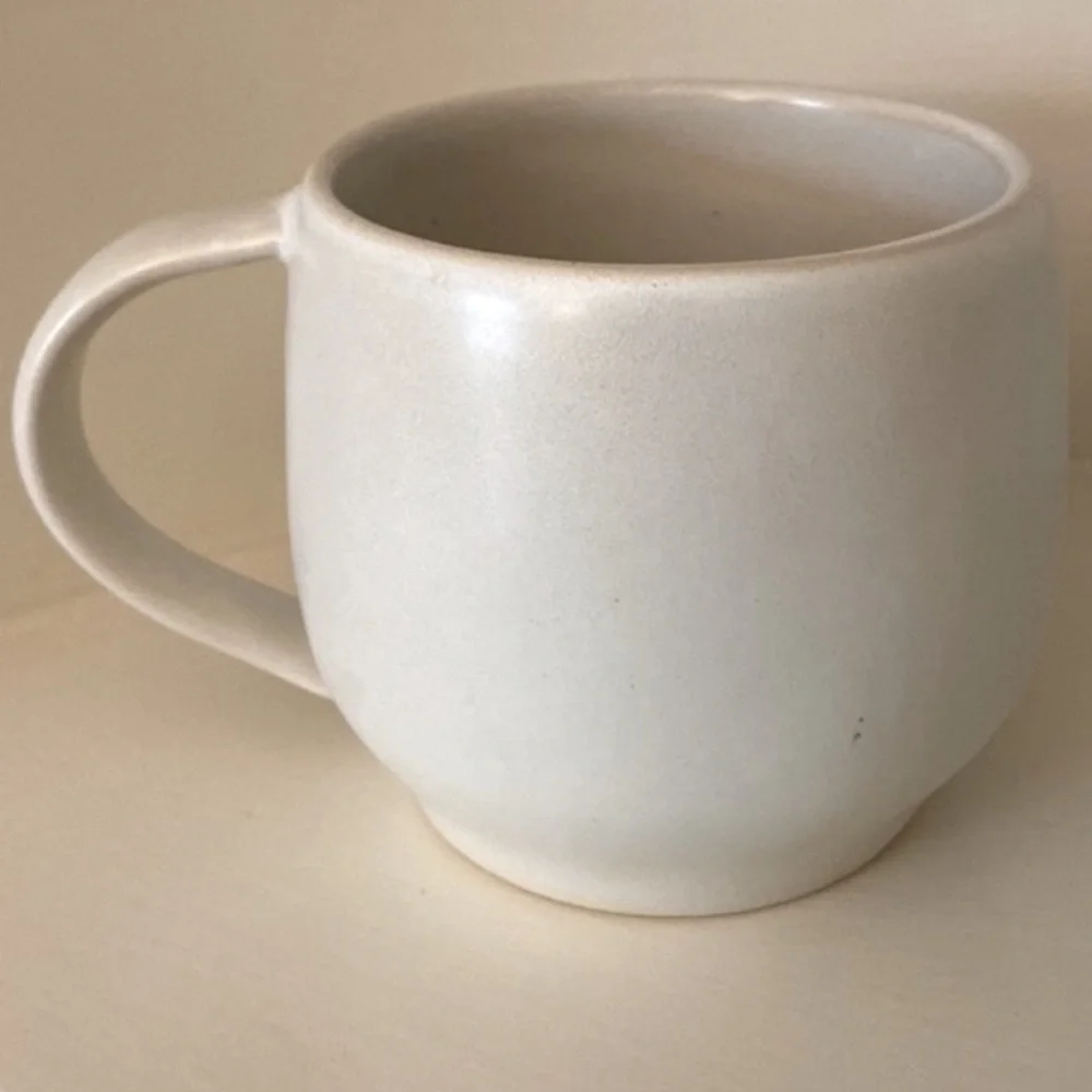 Pottery Barn Ghost Boo Mug Cup Modern Matte Stoneware Minimalist Gus Coffee Set